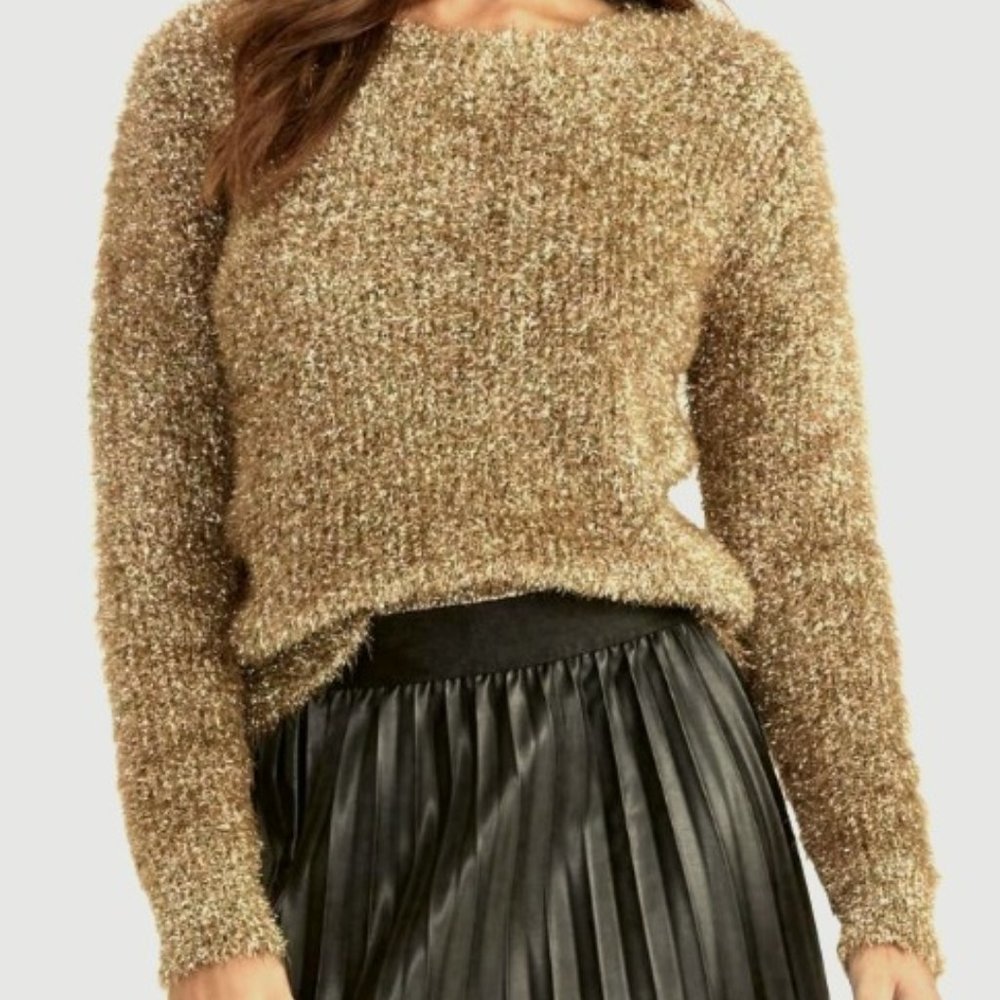 Rachel Roy Women's Dehlia Sweater, Gold